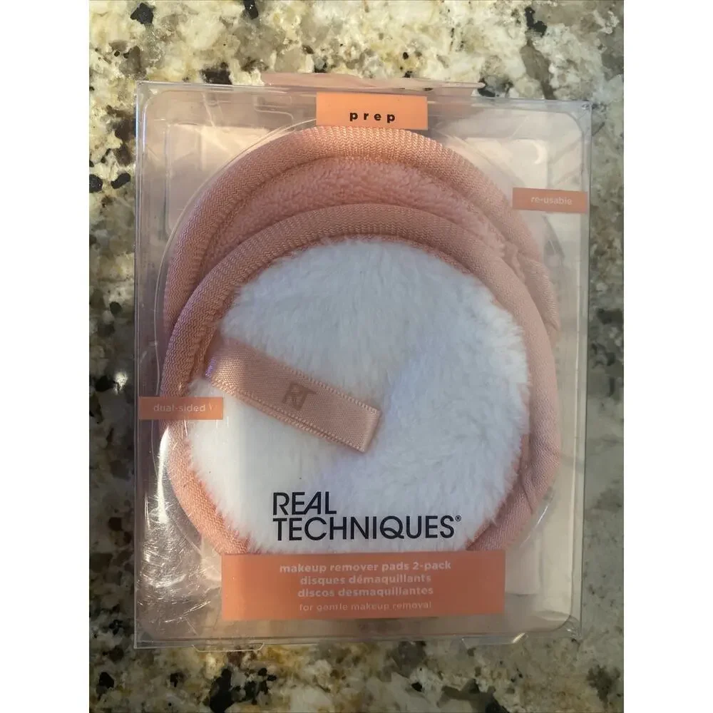 Real Techniques NEW Makeup Remover Pads, Wipes & Eye Makeup Remover Set 2‎ Ct